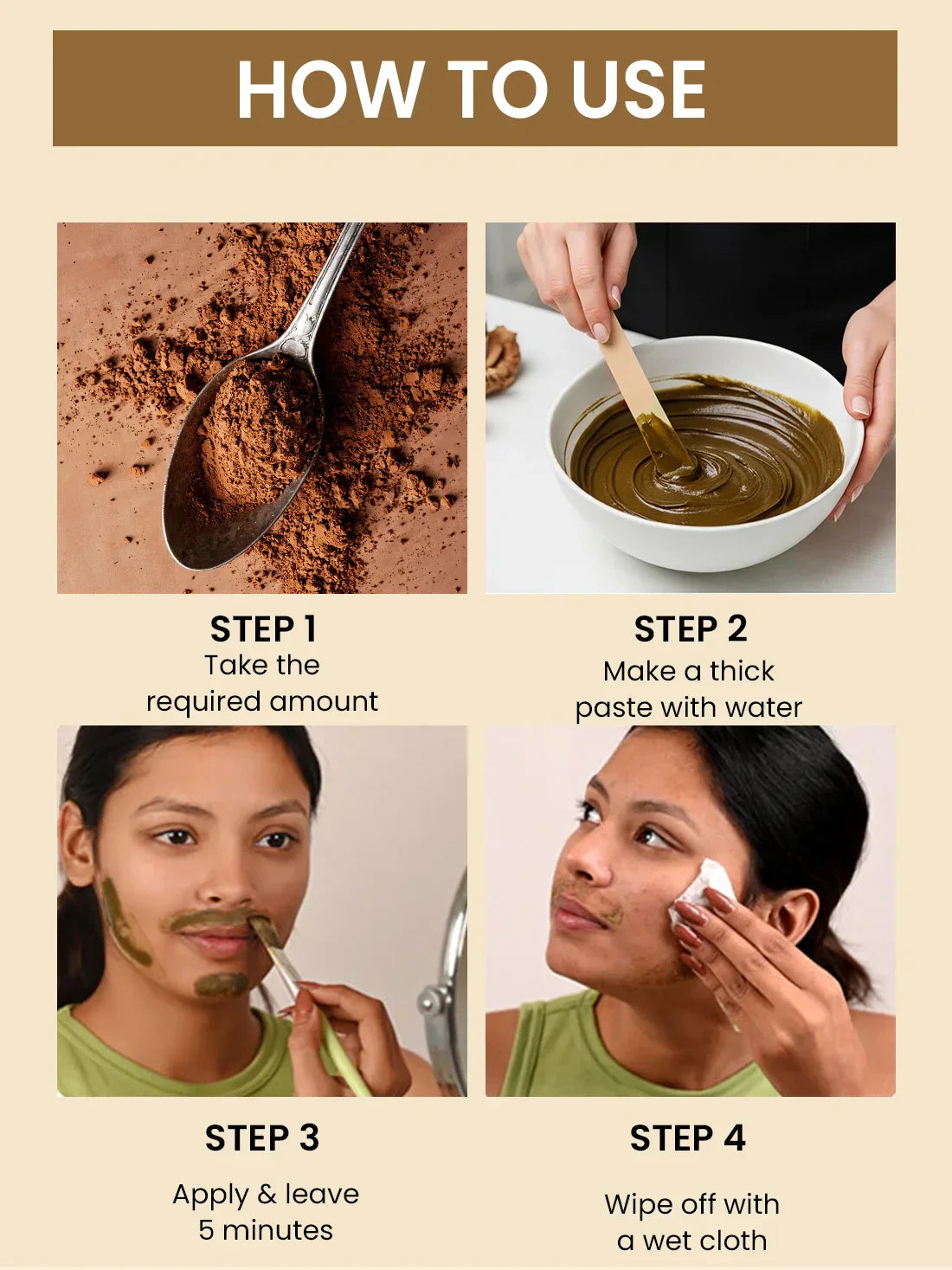 Turmeric Facial Wax - 5 Minutes Painless Herbal Wax Powder