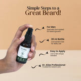 Dr. Alies Professional Beard Growth Oil | Natural Formula with Vitamin E, Almond Oil & Castor Oil | Fills Patchy Areas, Reduces Itch & Strengthens Beard