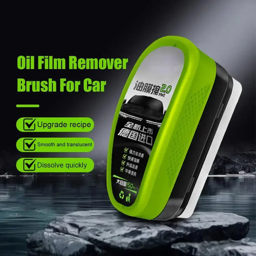 Car Glass Oil Film & Anti-Mist Remover – Clear Windshield for Safe Driving