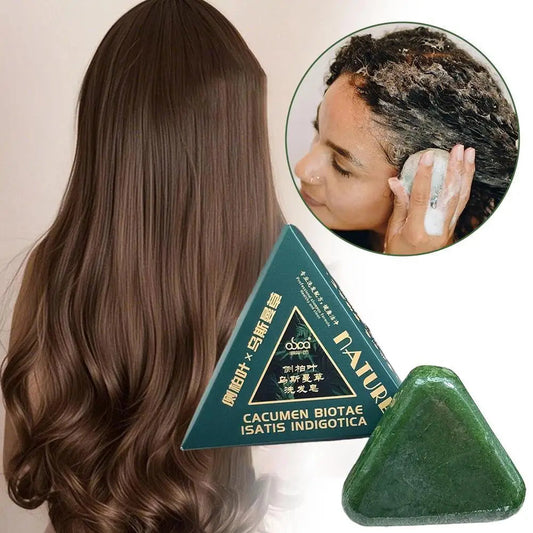 Grass Hair Soap Herbal Handmade Shampoo Soap Nourishment Hair Strengthening Anti-Hair Loss