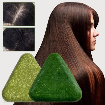 Grass Hair Soap Herbal Handmade Shampoo Soap Nourishment Hair Strengthening Anti-Hair Loss