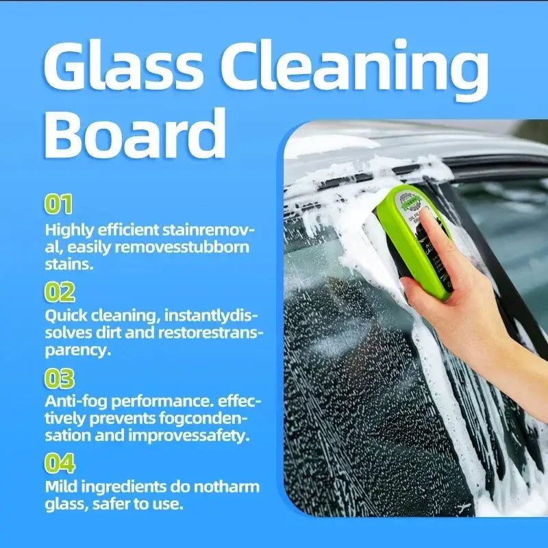 Car Glass Oil Film & Anti-Mist Remover – Clear Windshield for Safe Driving