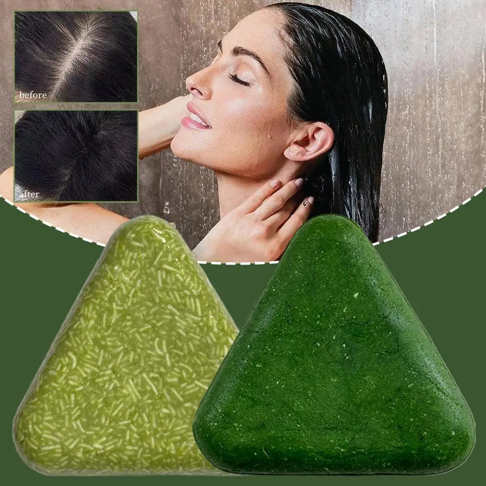 Grass Hair Soap Herbal Handmade Shampoo Soap Nourishment Hair Strengthening Anti-Hair Loss