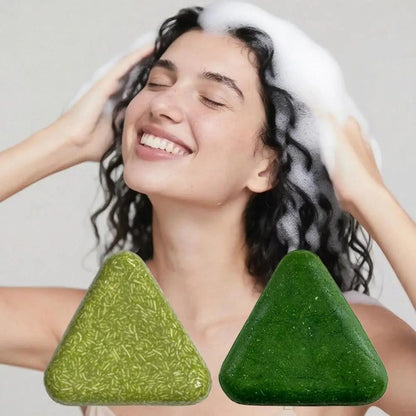 Grass Hair Soap Herbal Handmade Shampoo Soap Nourishment Hair Strengthening Anti-Hair Loss