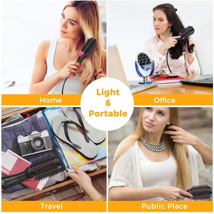 One Step Solution Hot Air Brush (Dryer + Straightener)