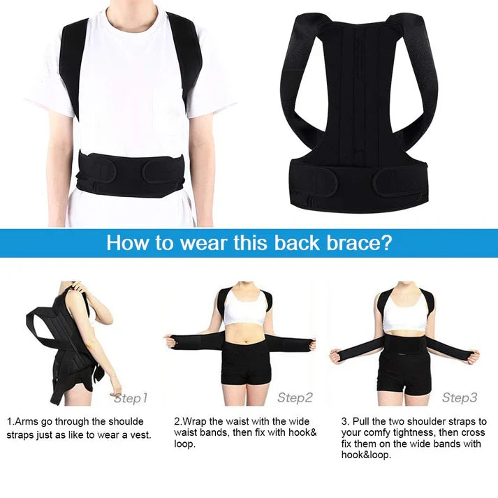 Premium Back Posture Corrector – Adjustable Spine & Shoulder Support