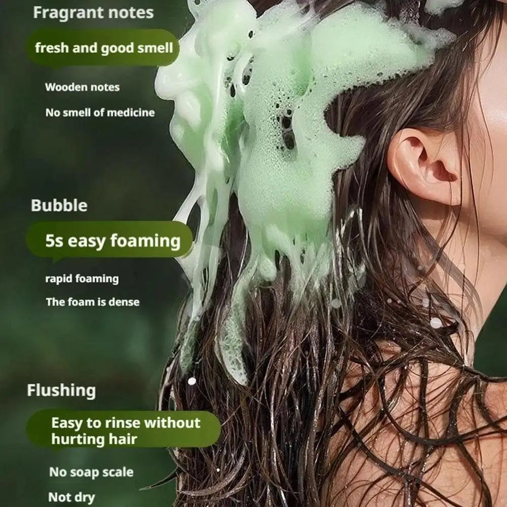 Grass Hair Soap Herbal Handmade Shampoo Soap Nourishment Hair Strengthening Anti-Hair Loss