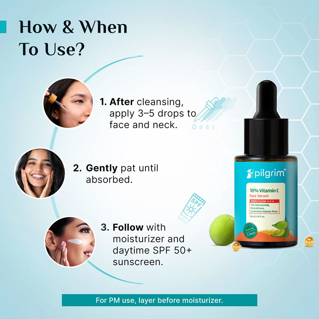 10% Vitamin C Face Serum For Triple Glow+++