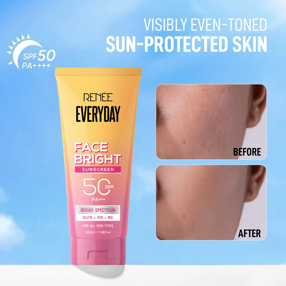 RENEE Everyday Face Bright Serum In Cream For Clear, Bright Skin,