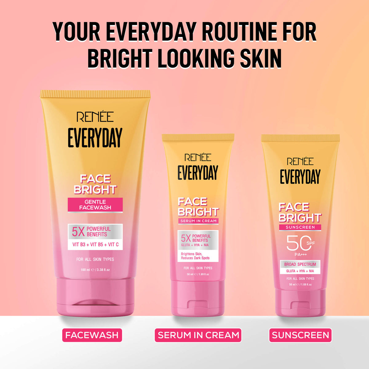 RENEE Everyday Face Bright Serum In Cream For Clear, Bright Skin,