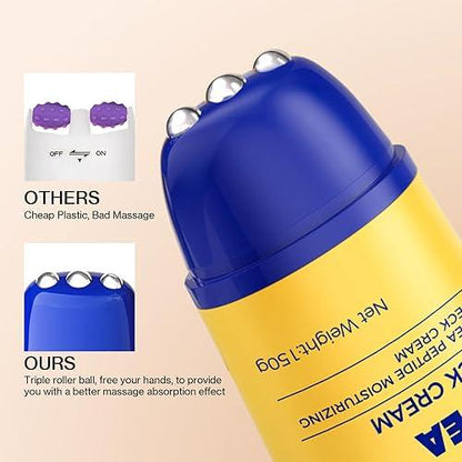 Z:SEA Neck Firming Cream with Roller, Tightening and Lifting Neck Chest Cream for Crepey Skin, Anti Aging Wrinkle Moisturizer, 5.29 Oz - Tamaño 5.29 Fl Oz (Pack of 1)