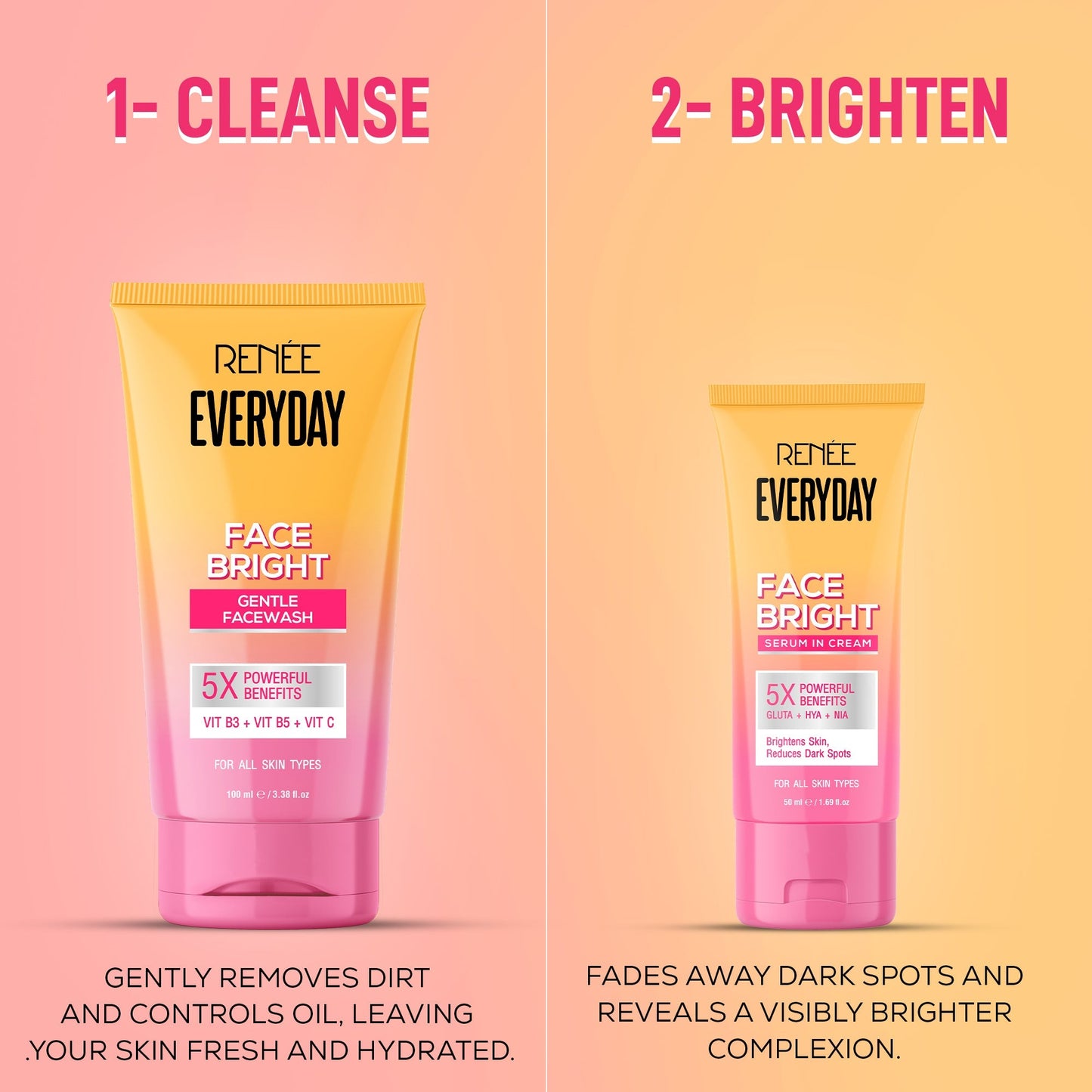 RENEE Everyday Face Bright Serum In Cream For Clear, Bright Skin,
