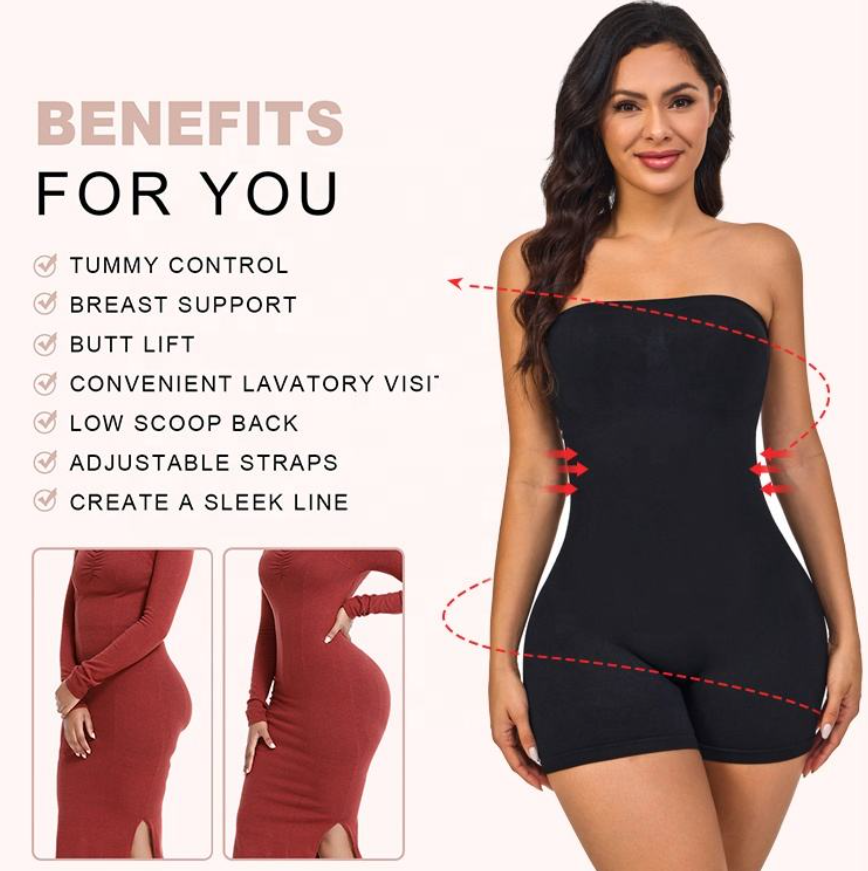 Strapless Tummy Control Bodysuit for Women