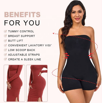 Strapless Tummy Control Bodysuit for Women