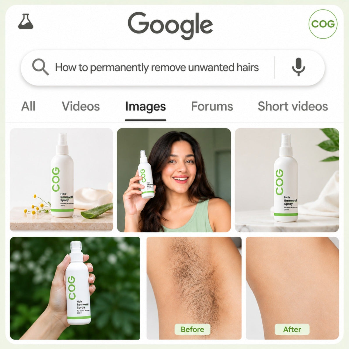Choice of Gems™ Permanent Hair Removal Spray | 2-Minute Root Hair Removal Formula