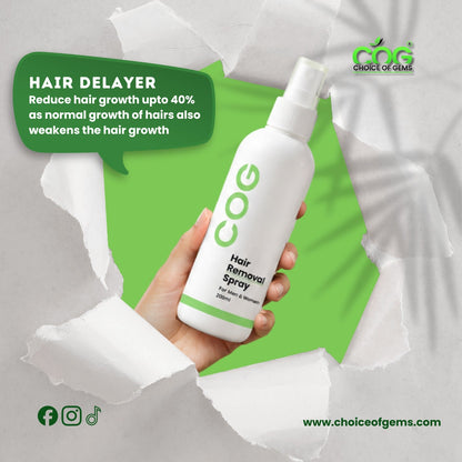 Choice of Gems™ Permanent Hair Removal Spray | 2-Minute Root Hair Removal Formula