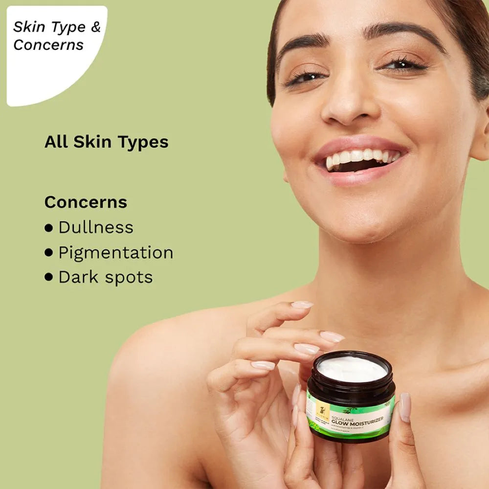 Pilgrim Squalane Glow Moisturizer With Niacinamide & Vitamin C - 50g Each
