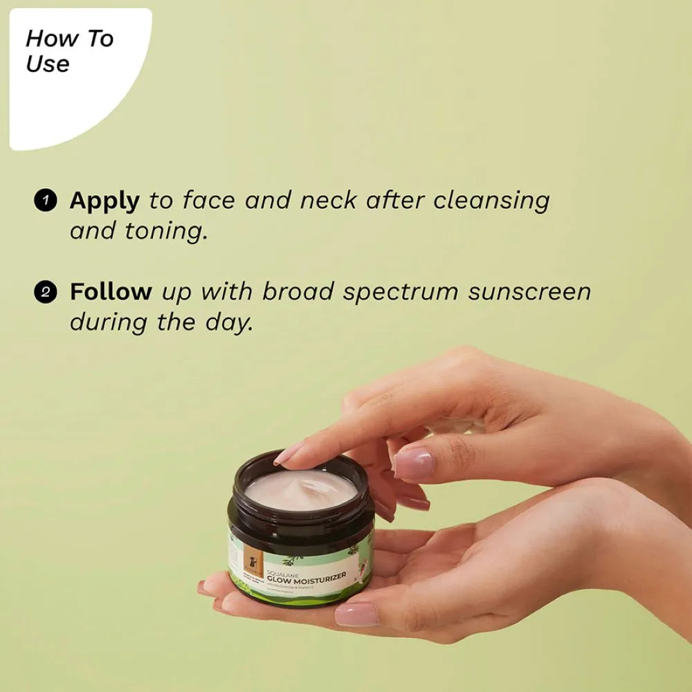 Pilgrim Squalane Glow Moisturizer With Niacinamide & Vitamin C - 50g Each