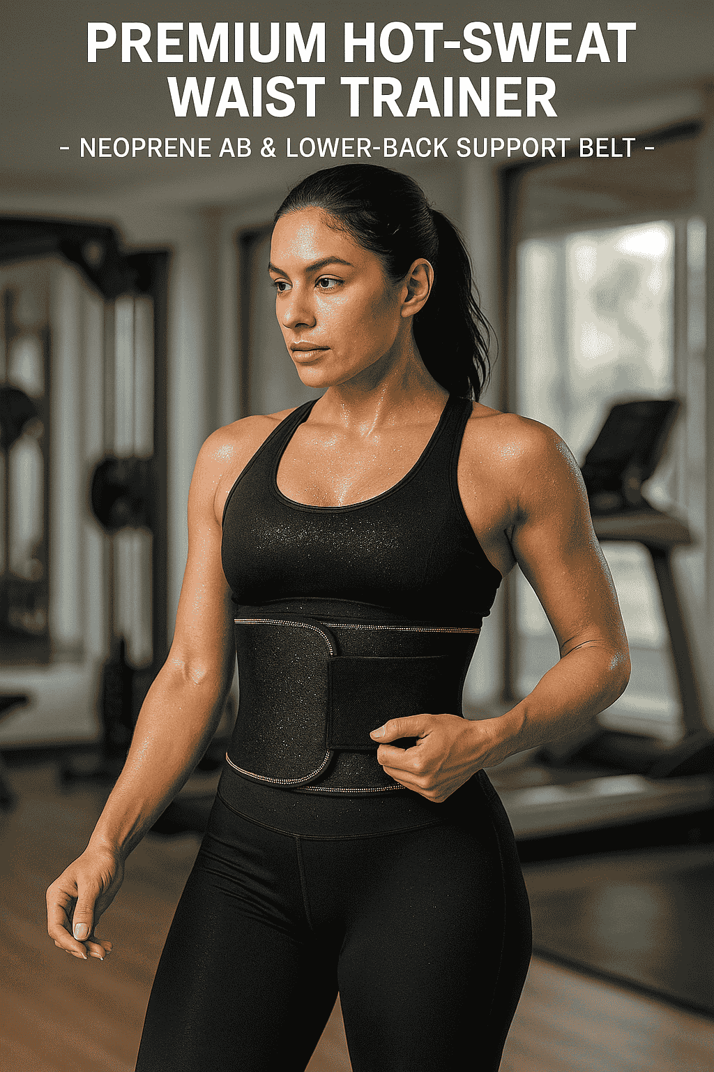 Premium Hot‑Sweat Waist Trainer – Neoprene Ab & Lower‑Back Support Belt