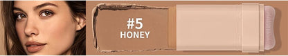 Skin Tint Foundation Stick with Brush Multi Use Matte Waterproof