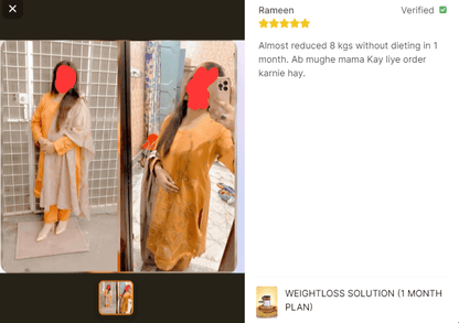 Weightloss Solution (1 Months Plan)